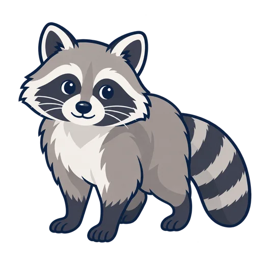 アライグマのイラスト